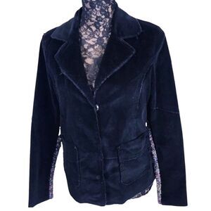 One Girl Who Jacket Med Black Microcord Cardigan Jacket Y